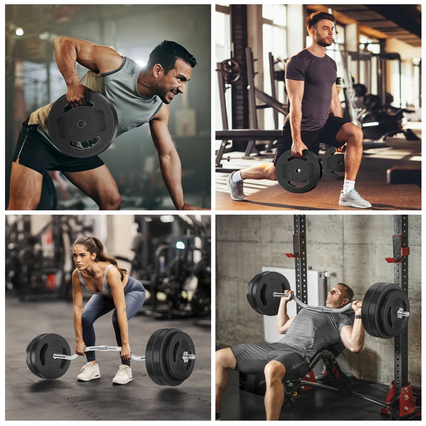 Adjustable Weight Dumbbell Set - 2 in 1 Free Weight Set with Connector - Dumbbells, Barbells for Full Body Workout and Muscle Toning