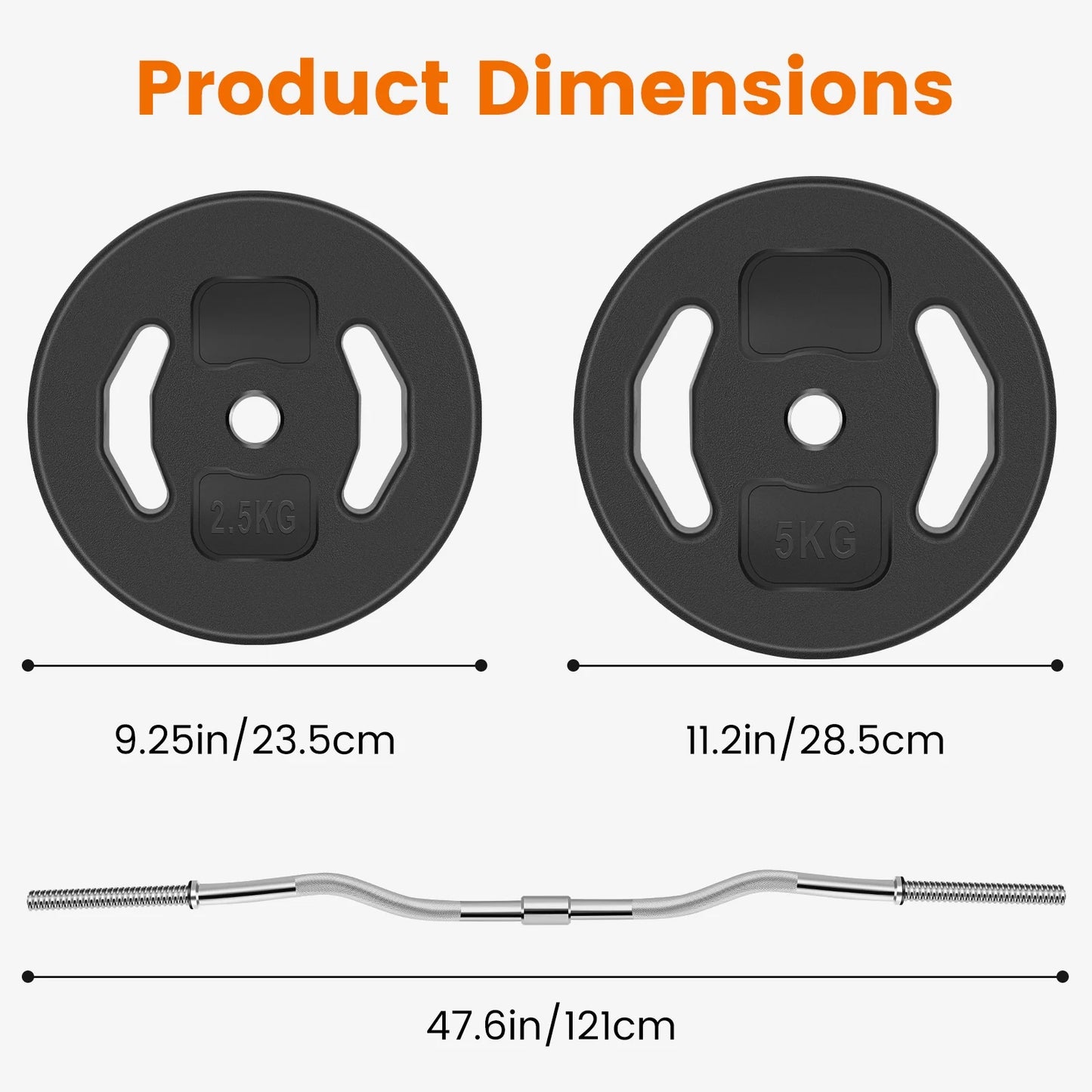 Adjustable Weight Dumbbell Set - 2 in 1 Free Weight Set with Connector - Dumbbells, Barbells for Full Body Workout and Muscle Toning